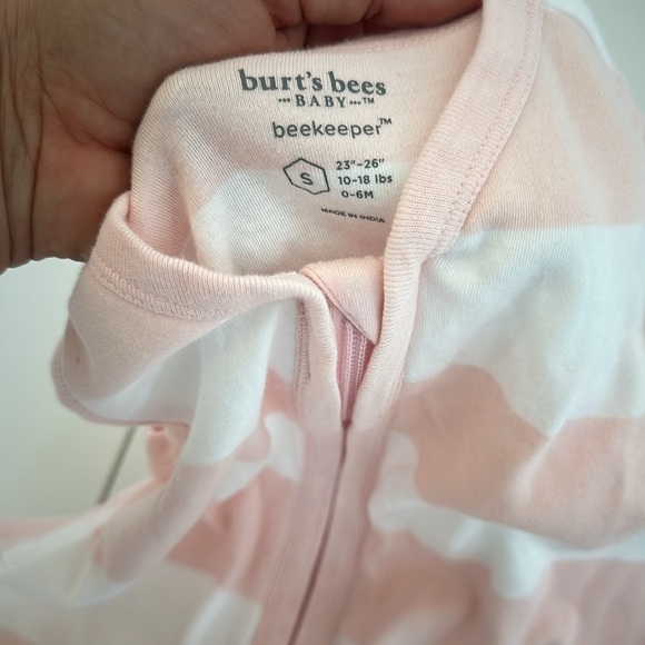 Rugby Stripe Organic Beekeeper™ Wearable Baby Blanket - Blossom 0/6m - Picture 5 of 6